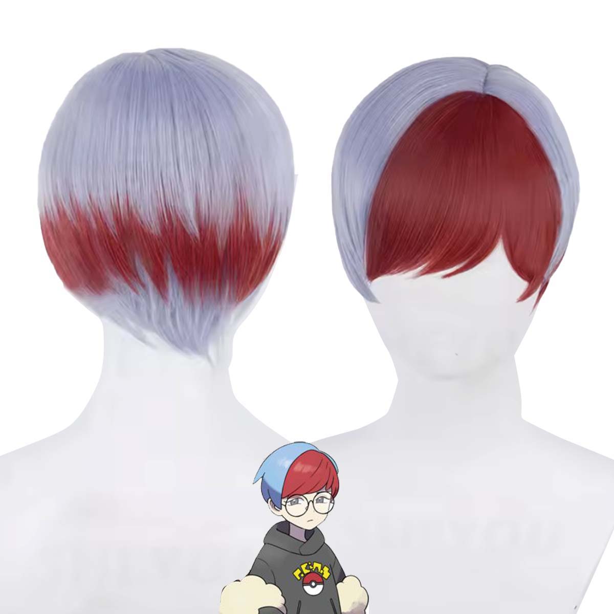 men Anime Scarlet and Violet P - Anime Cosplay Blue Hair review and price