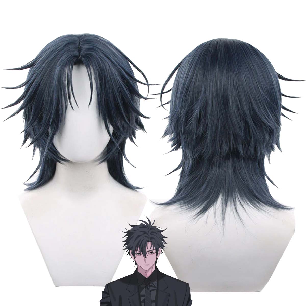 Men Anime Link Click Jae Lee C - Anime Cosplay Blue Hair review and price