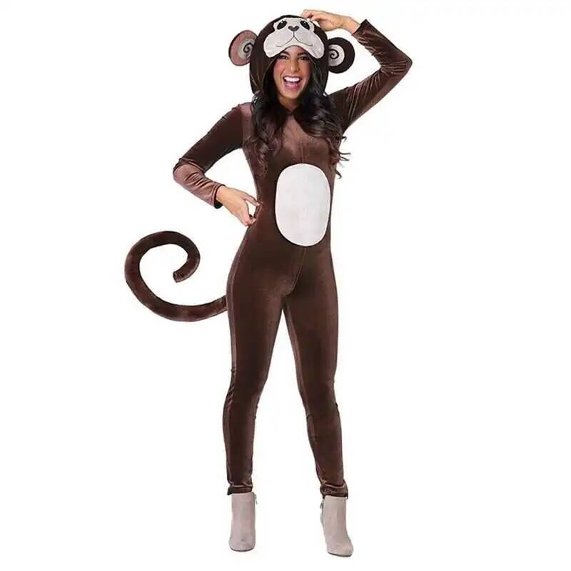 New Brown Monkey Onesie Pajama - Anime Cosplay Jumpsuit review and price