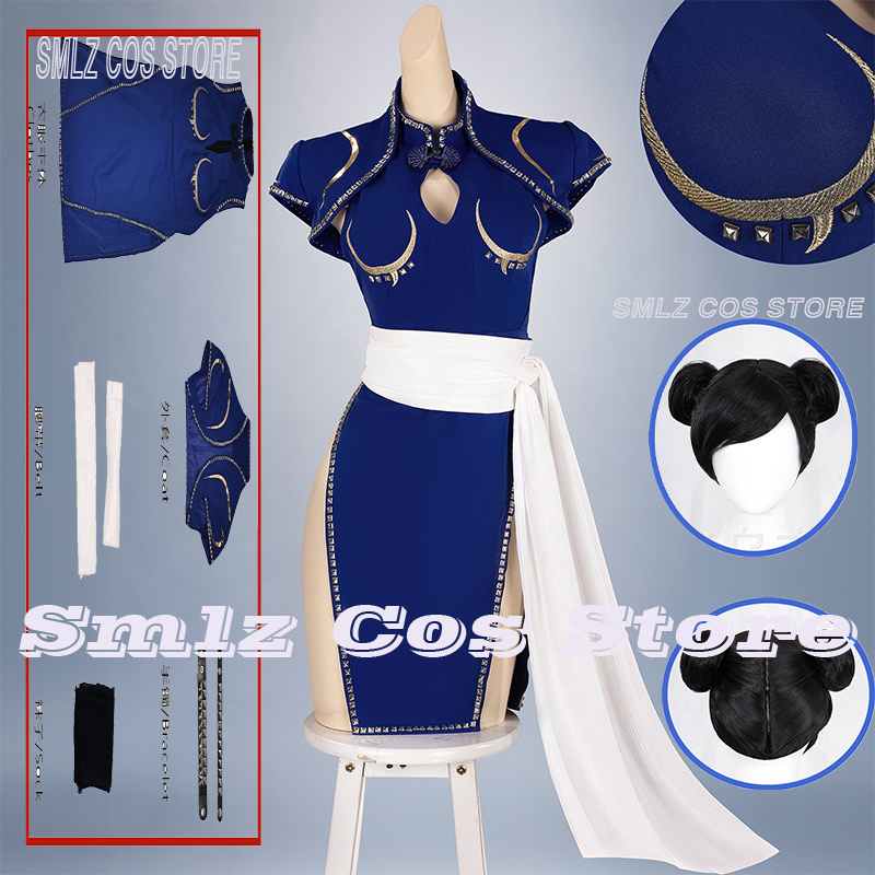 Blue Chun-Li Cosplay Costume A - Anime Cosplay Ladies review and price